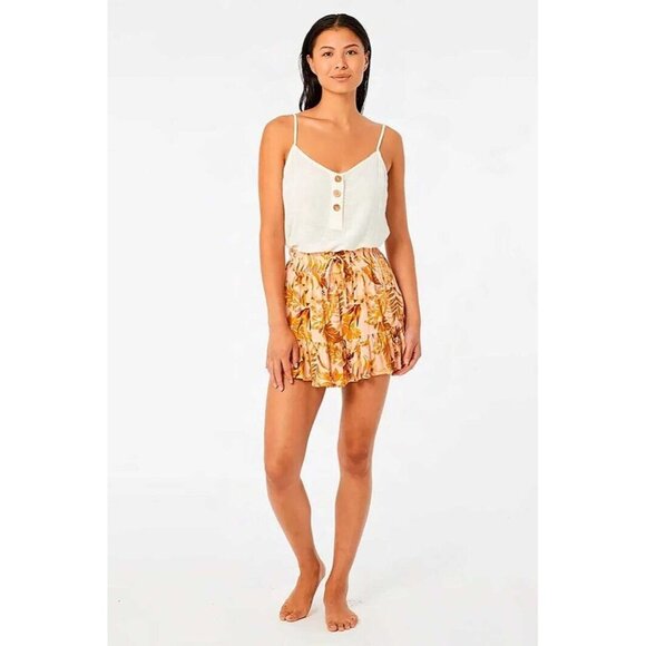 Rip Curl Shorts Sunday Swell Women’s Size XS Flutter Elastic Waist Tropical Prin - Picture 2 of 11